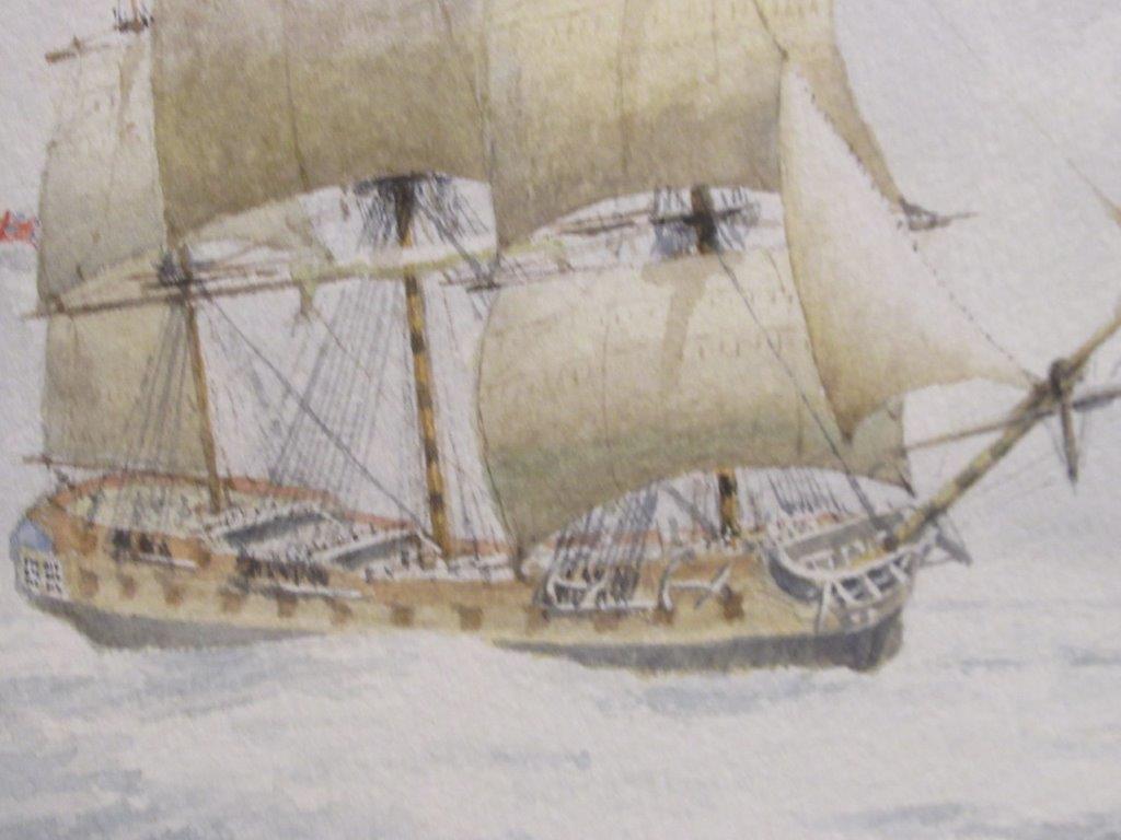 δ WILLIAM M BALL (BRITISH, 1923-2008) Studies of Napoleonic Frigates - Image 3 of 7