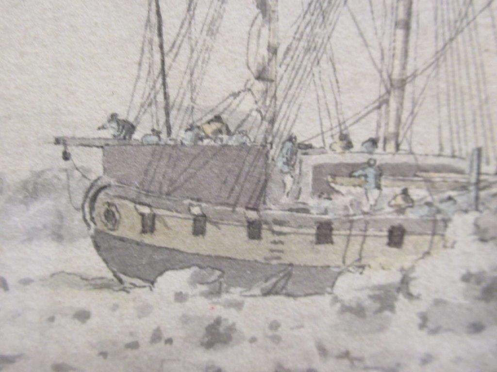 JOHN CLEVELEY THE YOUNGER (BRITISH, 1747-1786) H.M.S. 'Carcass' in company with H.M.S. 'Racehorse' - Image 5 of 5