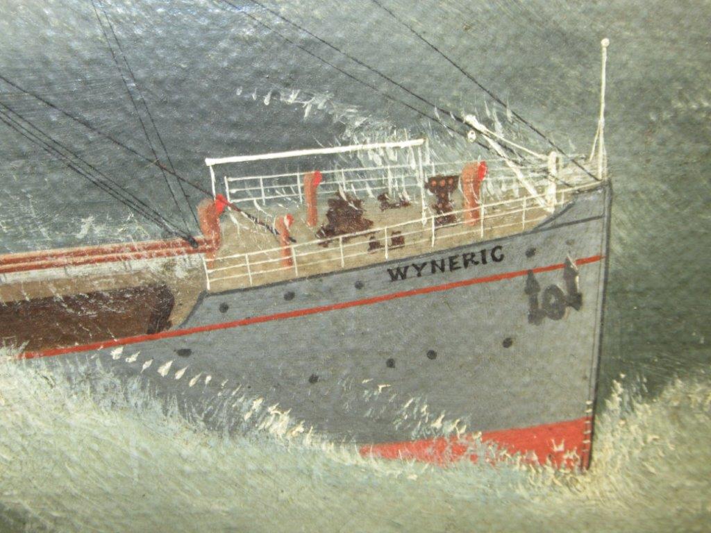 ENGLISH SCHOOL, LATE 19TH CENTURY S.S. 'Wyneric' in a foul sea - Image 4 of 6