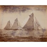 A SILVER GELATINE PHOTOGRAPH OF THE R.Y. BRITANNIA BY WEST & SON, SOUTHSEA, CIRCA 1895; and five