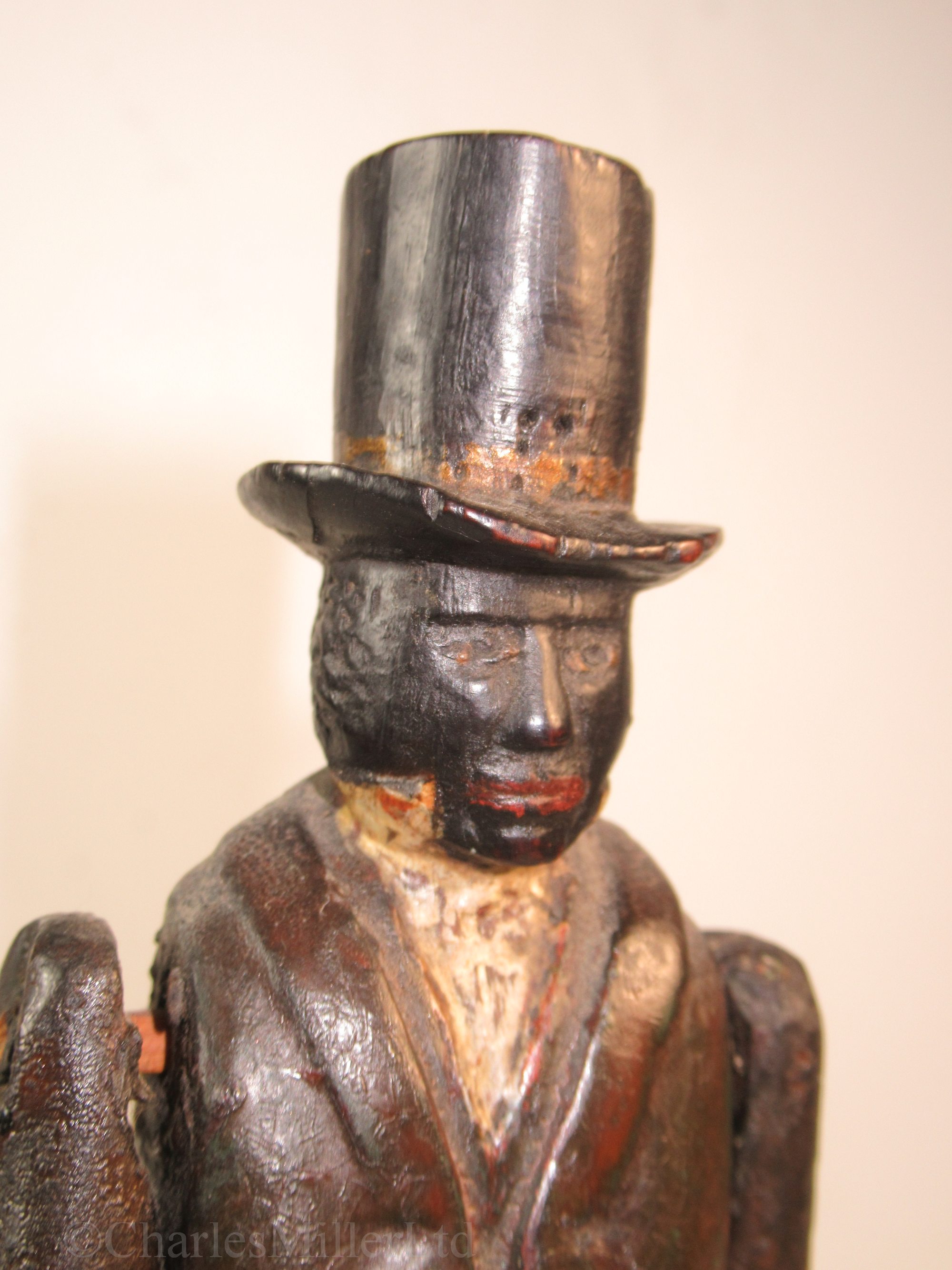 AN UNUSUAL ARTICULATED FIGURINE CARVED FROM TIMBER RECOVERED FROM H.M.S. ROYAL GEORGE, CIRCA 1842 - Image 3 of 15