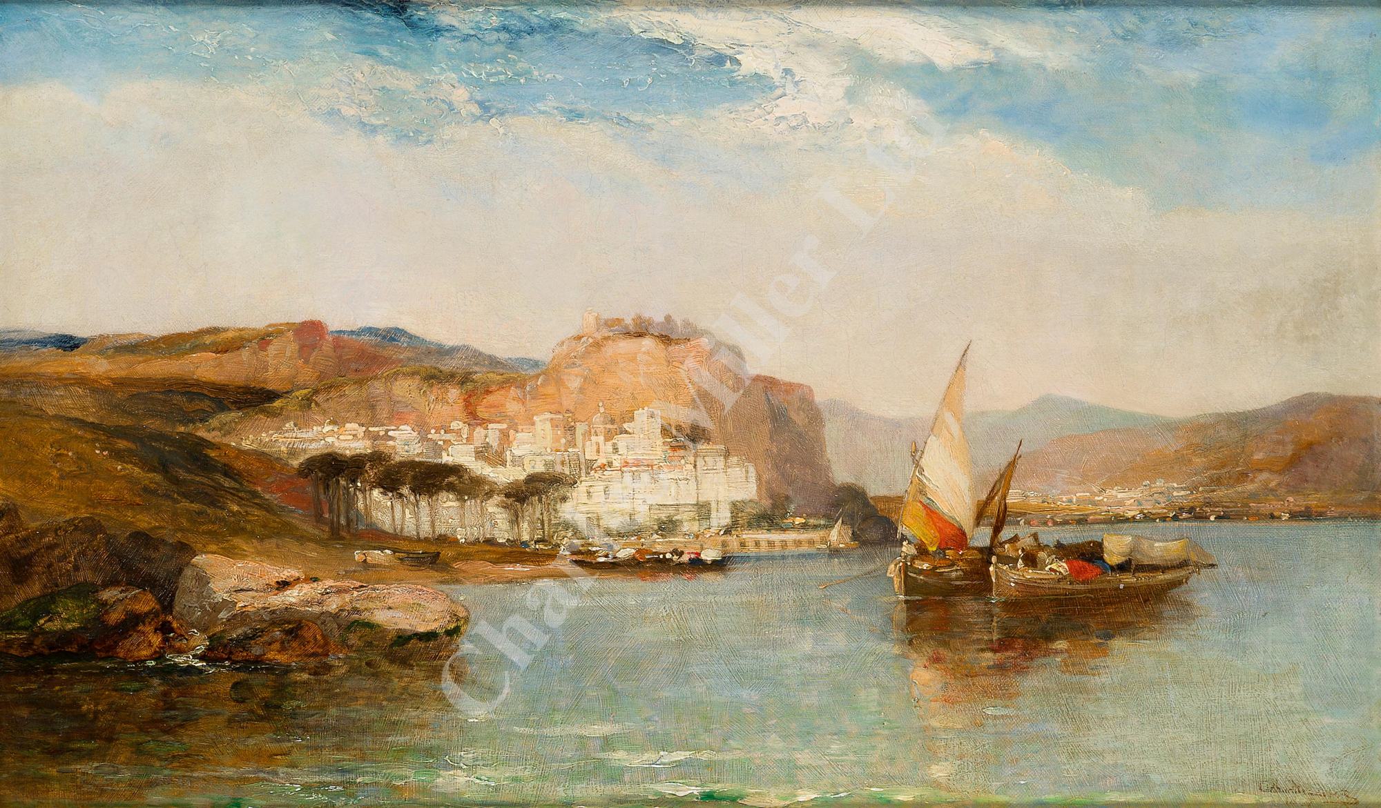 ARTHUR JOSEPH MEADOWS (BRITISH, 1843-1907) Near Amalfi, Gulf of Salerno, Italy