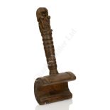 A WOODEN SERVING MALLET FROM H.M.S. LION, CIRCA 1809