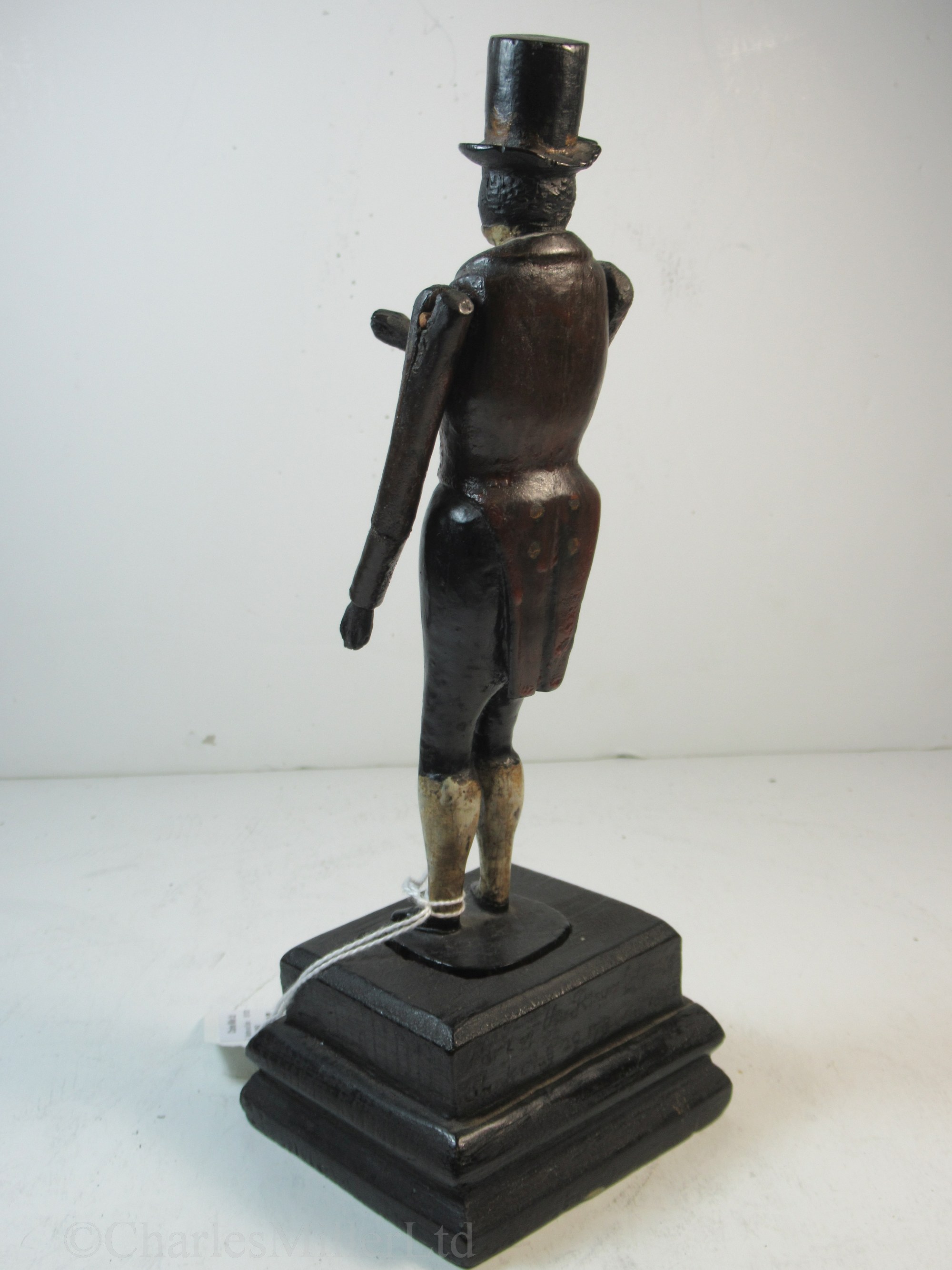 AN UNUSUAL ARTICULATED FIGURINE CARVED FROM TIMBER RECOVERED FROM H.M.S. ROYAL GEORGE, CIRCA 1842 - Image 4 of 15