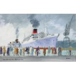 R. MILSOM (20TH CENTURY) Union Castle Liners from Mayflower Park; a photographs of Bremen and