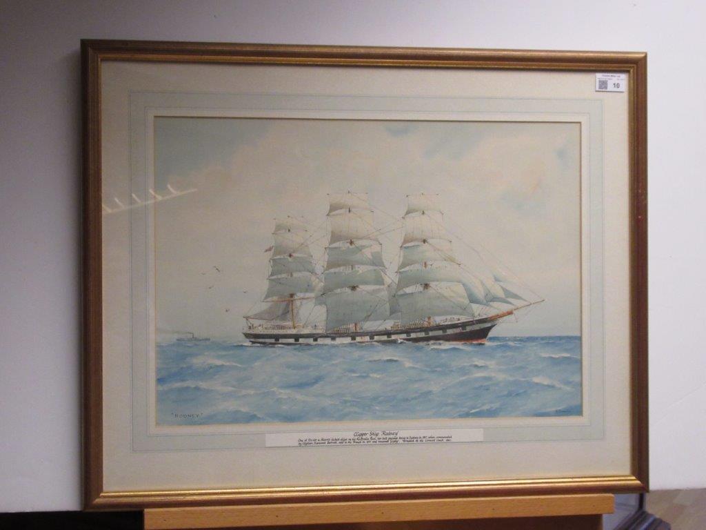 δ ERIC TUFNELL (BRITISH, 1888-1978) The Clipper 'Rodney' - Image 3 of 6