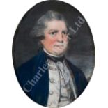DANIEL GARDNER (BRITISH, 1750-1805) Half length portrait of Admiral Keppel in undress uniform,