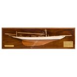 A WELL PRESENTED ¼IN. TO THE 1FT SCALE HALF-MODEL OF THE YACHT SUMURUN, DESIGNED BY WILLIAM FIFE &