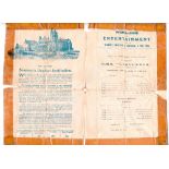 R.M.S. LUSITANIA: Programme of Entertainment in aid of Seamen’s Charities at Liverpool and New York