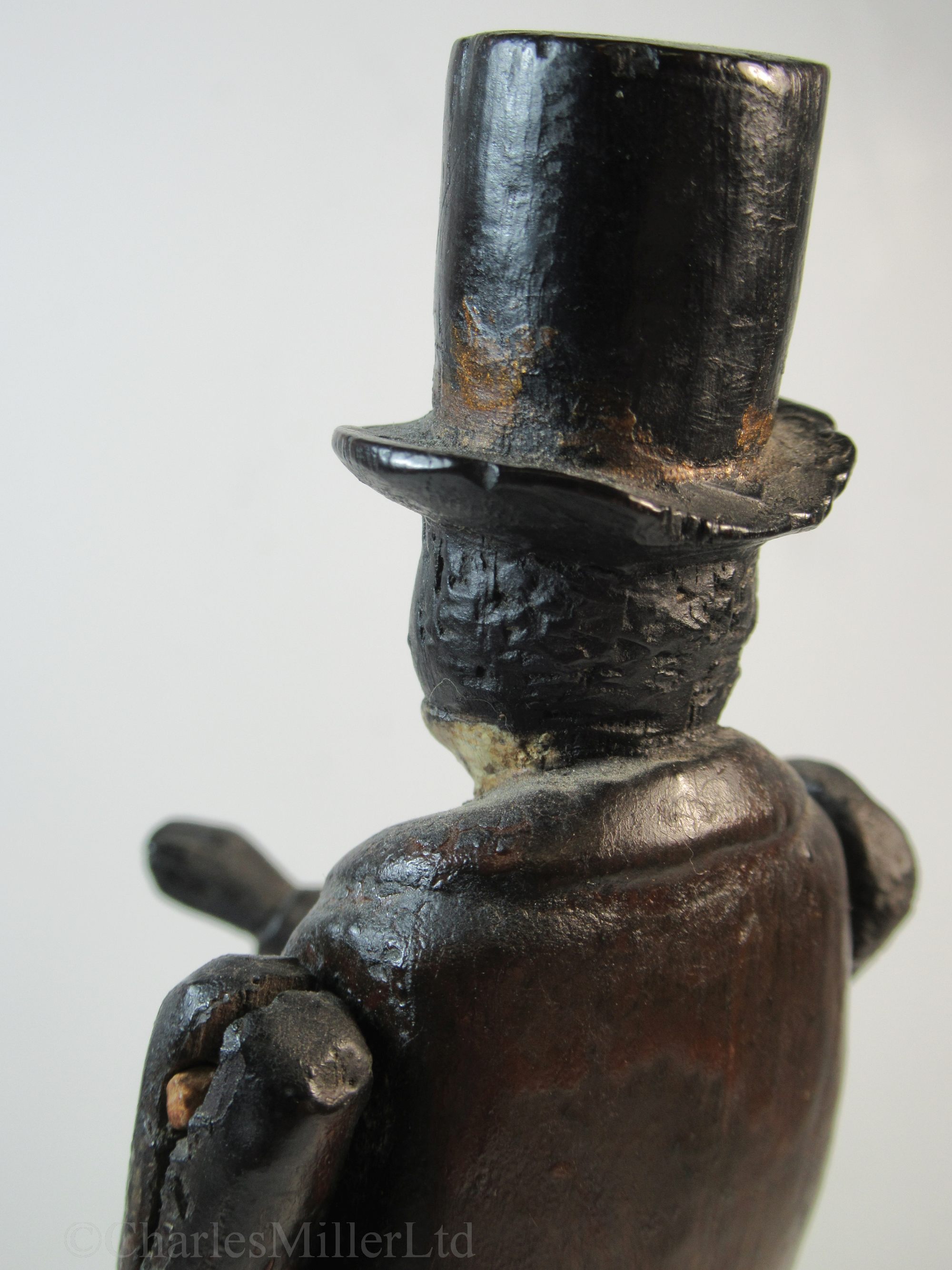 AN UNUSUAL ARTICULATED FIGURINE CARVED FROM TIMBER RECOVERED FROM H.M.S. ROYAL GEORGE, CIRCA 1842 - Image 5 of 15