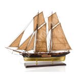 A 1:32 SCALE STATIC DISPLAY MODEL OF THE RUSSIAN IMPERIAL YACHT QUEEN VICTORIA,