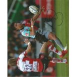 Marcus Smith Signed Harlequins Rugby 8x10 Photo. Good Condition. All signed pieces come with a