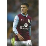 Jack Grealish Signed Aston Villa 8x12 Photo. Good Condition. All signed pieces come with a