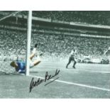 Gordon Banks Signed England 1970 Pele Save 8x10 Photo. Good Condition. All signed pieces come with a