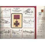 WW2 multisigned cover. Award of the Victoria Cross signed by Leonard Cheshire, John Cruickshank,