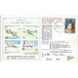 Aviation FDC ‘Britain’s Record Breakers’ Souvenir sheet with four stamps featuring the Gloster