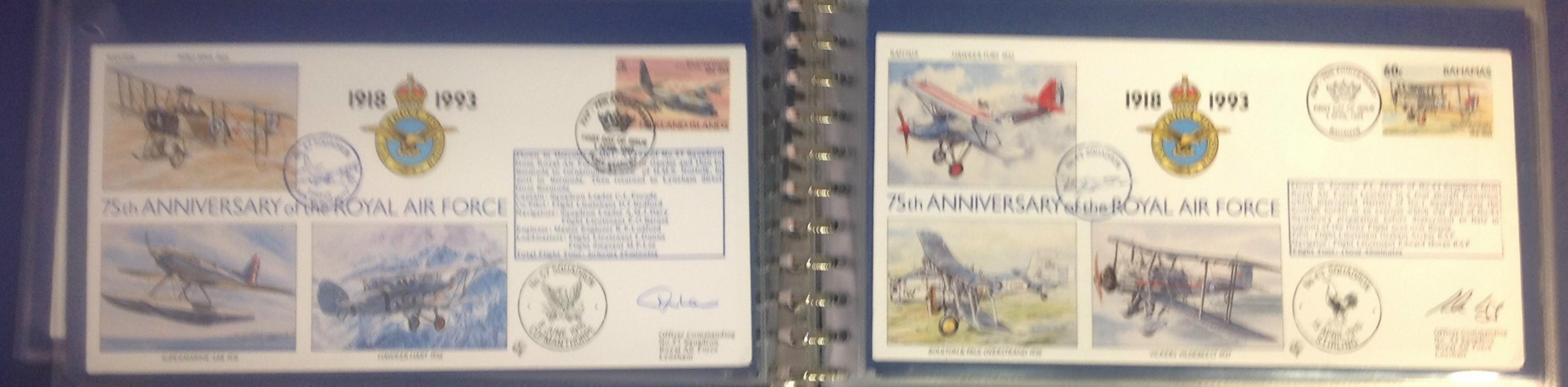 75th Ann RAF pilot signed collection. Complete set of the 30 covers in Blue Logoed RAF Album. Covers - Image 6 of 8
