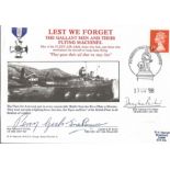 Fleet Air Arm World War Two cover signed by: Rear Admiral P. D. Dick CB, OBE, DSC, Captain E. M.