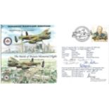 Battle of Britain memorial flight cover 2001. Flown on two Lancasters C-GVRA Hamilton to Niagra