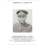 Brooklet VC Card No30 Captain Charles Hazlitt Upham VC signed on the reverse by Harry Errington G.