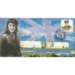Dame Vera Lynn signed FDC Sprit of Britain during World War Two. Portrait of Dame Vera Lynn with