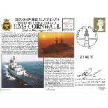 Cptn A K Dymock signed HMS Cornwall 1997 official Royal Navy cover. Series 4 number 33. Good