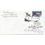 Capt Eric Winkle Brown, Charles Sox Hosegood and Squadron Leader Jim Heyworth signed US 2001