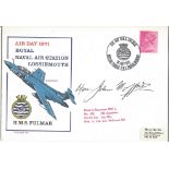 Fleet Air Arm flown cover signed by Lt. -Cdr. John Moffat (818 Sqn, Swordfish pilot, famous for