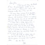 Bill Townsend 617 Sqn WW2 Dambuster raid hand written letter. From the Jim Shortland 617 Sqn