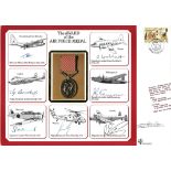 WW2 multisigned DM cover The Award of the Air Force Medal signed by W. O John William Allen, Fl