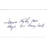 James Allen Taylor CMH signed card United States Army officer and a recipient of the United States