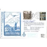 World War Two flown cover (RAFAC17)40th Anniversary Operation Manna 29th April 5th May 1985 signed