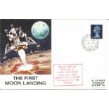 1969 GB first moonlanding cover 16/7/1969 Portsmouth postmark with red blast off detail cachet. Good