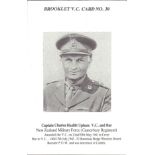 Brooklet VC Card No 30 Captain Charles Hazlitt Upham VC signed on the reverse by Tony Gledhill G. C.