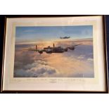 World War II Limited edition 34x24 framed print titled Cloud Companions by the artist Robert