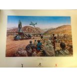 Military Print approx. 32x24 RAF print titled Mercy Flight by the artist Wilfred Hardy this