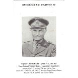 Brooklet VC. Card No. 30 Captain Charles Hazlitt Upham VC. signed on the reverse by William Horace