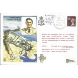 RAF flown cover dedicated to Group Captain George Burges OBE. Cover has a portrait of George