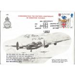 Jeff Brown 576 sqn WW2 Air Gunner & Operation Manna signed Lancaster Association 40th ann