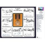 WW2 multisigned DM cover The Award of the Military Medal signed by Fl Lt Edward R. R Cerely, Srg