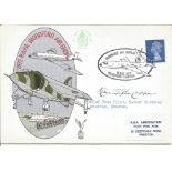 Historical Aviation flown cover 1972 RAFA Woodford Air Show. Cover illustrates a Harrier at the