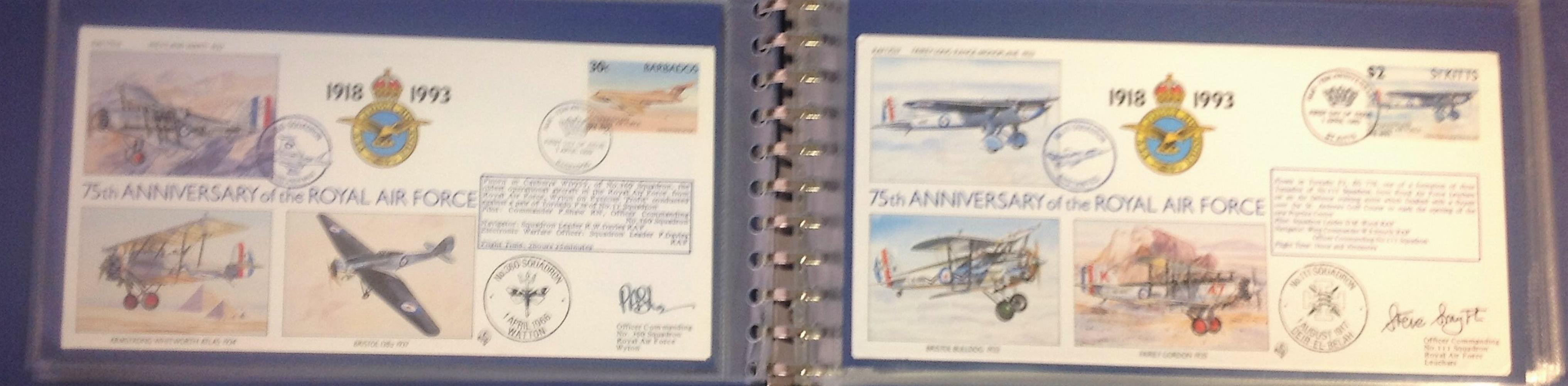 75th Ann RAF pilot signed collection. Complete set of the 30 covers in Blue Logoed RAF Album. Covers - Image 5 of 8