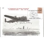 Frank Tolley 625 sqn bomb aimer signed Lancaster Association 40th ann Operation Mann cover. Good