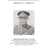 Brooklet VC card No30 Captain Charles Hazlitt Upham VC signed on the reverse by Kenneth Farrow G. C.