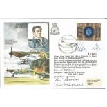 Air Commodore A C Deere, DSO, OBE, DFC official triple signed RAF First Day Cover RAFM HA19.