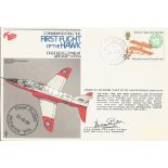 RAF Flown Cover Commemorating the First Flight of the Hawk (First Development Aircraft – XXI54.