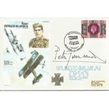 Major Edward Mannock, VC, DSO, MC official signed RAF First Day Cover RAFM HA21. Signed by Group