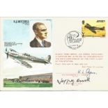 R. J. Mitchell, CBE, AMICE, FRAeS double signed official RAF First Day Cover RAFM HA1. Signed by Air