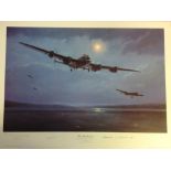 Dambusters World War Two Print 21x27 titled The Dambusters Gibson and Martins attack run 16th May