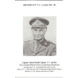 Brooklet VC Card No 30 Captain Charles Hazlitt Upham VC signed on the reverse by Stuart Archer G. C.